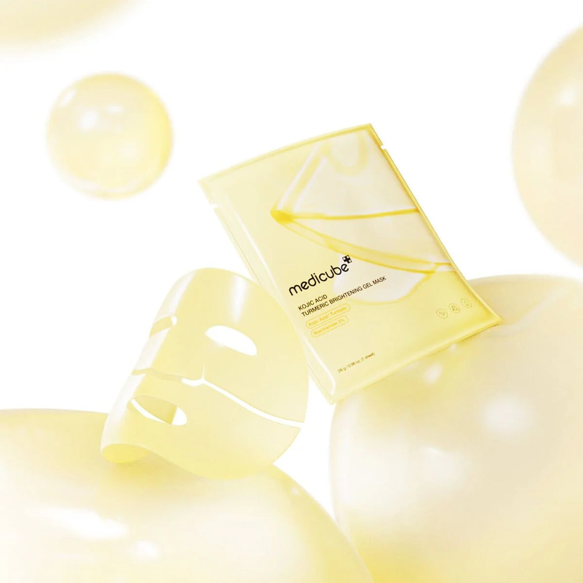 medicube Kojic Acid Tumeric Brightening Gel Mask 4 pièces