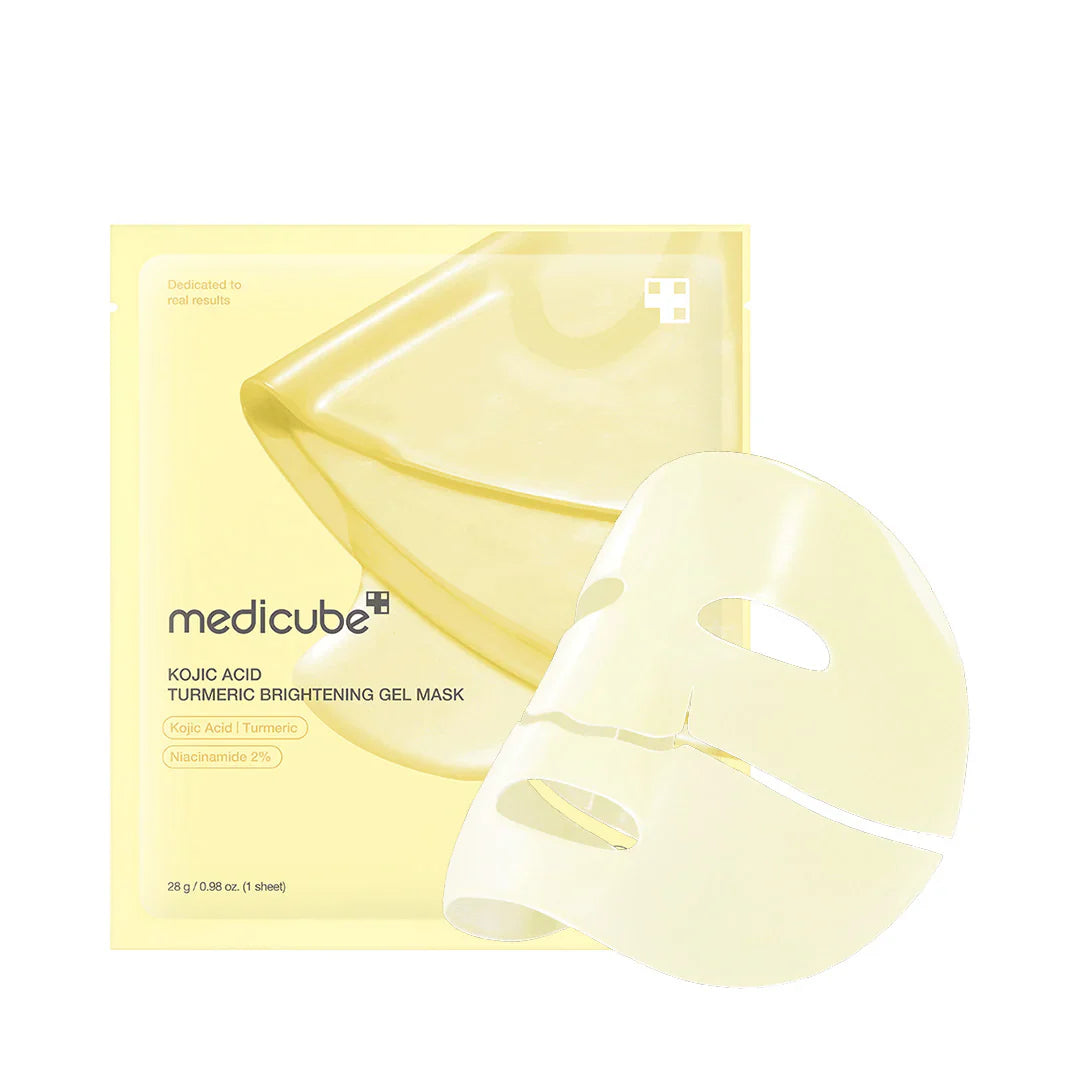 medicube Kojic Acid Tumeric Brightening Gel Mask 4 pièces